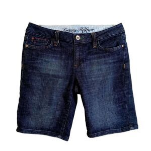 Tommy Hilfiger‎ Shorts Women's 2 Denim Blue Cotton Mid Rise Stretch